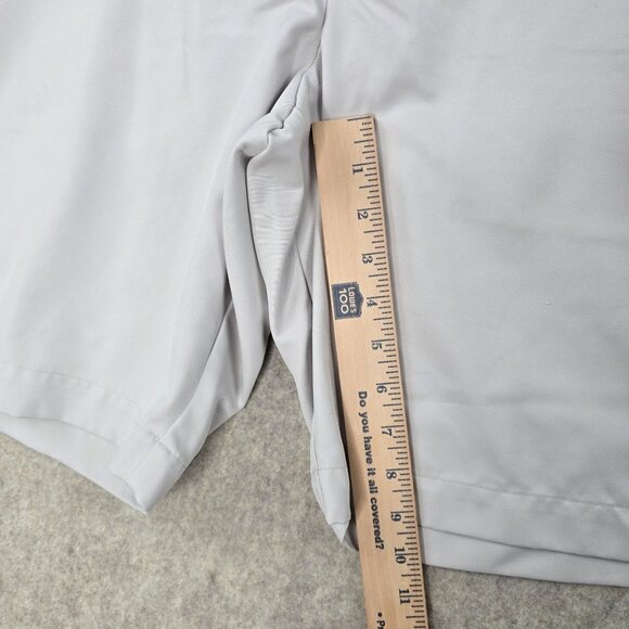 Mens Chino Shorts Light Gray Size Unknown Flat Front Mid-Rise Cotton Blend - Picture 7 of 8